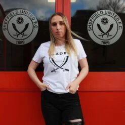 Ladies Blades Sword Tee W/B