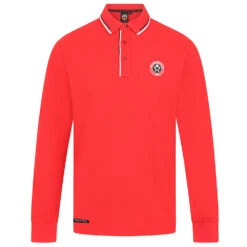 Rubber Full Crest LS Polo Red -Elite Kit Co Store 5575 22