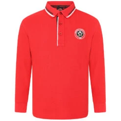 JR Rubber Full Crest LS Polo Red -Elite Kit Co Store 5579 22