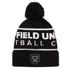 Blades Shield Bobble Hat B/W